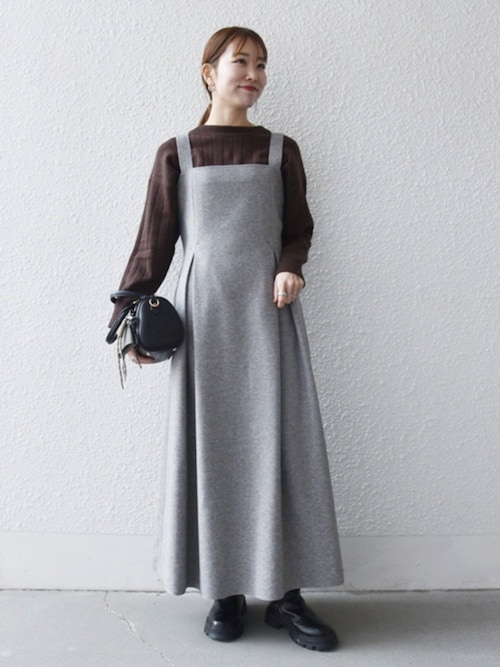 セール】SHIPS any: エア ニードル タック フレア ジャンパースカート