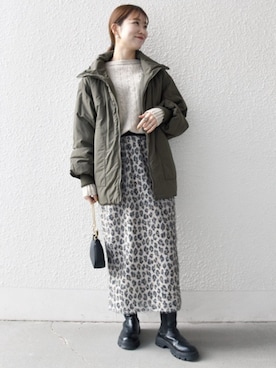 「アイテム（ブルゾン）」を使った、机さん（レディース・166cm）の秋コーディネート