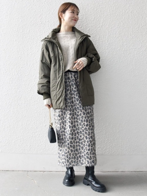 SHIPS any:〈手洗い可能〉レオパード ジャカード Iライン イージー