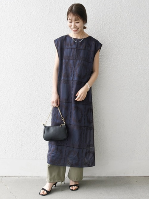 SHIPS any:〈手洗い可能〉エンブロイダリー レース シアー ワンピース