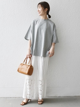 「SHIPS any（シップス エニィ）のSHIPS any: クロス ストラップ サンダル（サンダル）」を使った、机さん（レディース・166cm）の夏コーディネート
