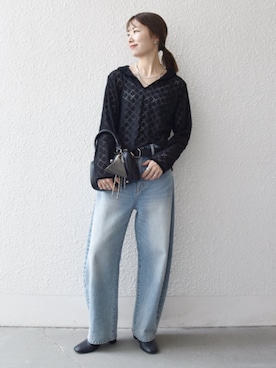 「アイテム（キーケース/キーアクセサリー）」を使った、机さん（レディース・166cm）の秋コーディネート