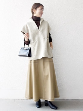 「アイテム（その他アウター）」を使った、机さん（レディース・166cm）の秋コーディネート