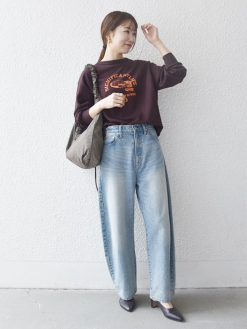bon_meurコクーンシルエットデニムパンツ　SHIPSシップス bon_meur:〈洗濯機可能〉コクーン シルエット デニム パンツ