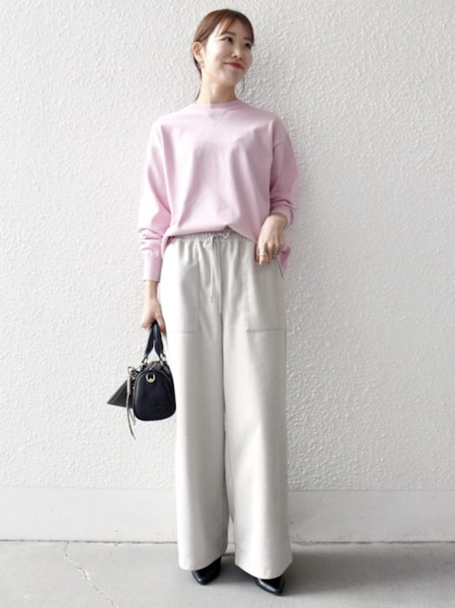 SHIPS any:〈手洗い可能〉スウェットライク ニット プルオーバー