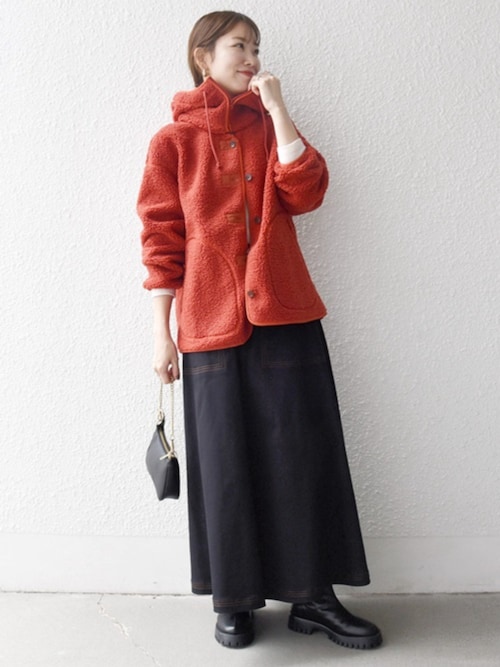 SHIPS any:〈洗濯機可能〉ボア フリース 2WAY フーディー ブルゾン