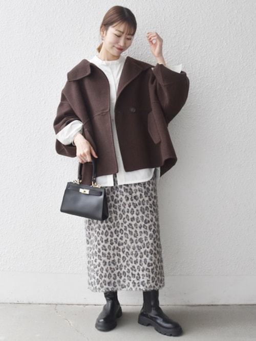 WEB限定】SHIPS any: リバー スタンドカラー ポンチョ ショート