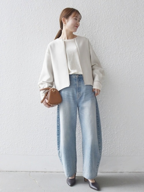 bon_meur:〈洗濯機可能〉コクーン シルエット デニム パンツ（デニム