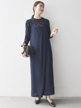 「アイテム（オールインワン・サロペット）」を使った、机さん（レディース・166cm）の夏コーディネート