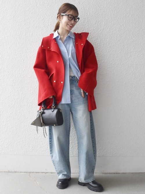 セール】SHIPS any: リバー フーデッド Aライン ミドル コート（その他