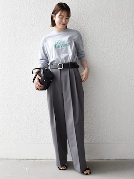 「monmimi（モンミミ）のアイテム」を使った、机さん（レディース・166cm）の春コーディネート