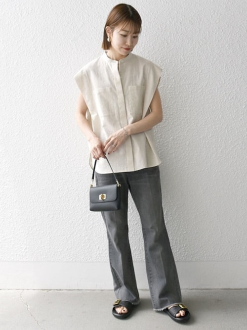 【SHIPS any別注】eblouna:バックルベルト サンダル美品38 25 SHIPS any別注】eblouna: バックルベルト サンダル（サンダル