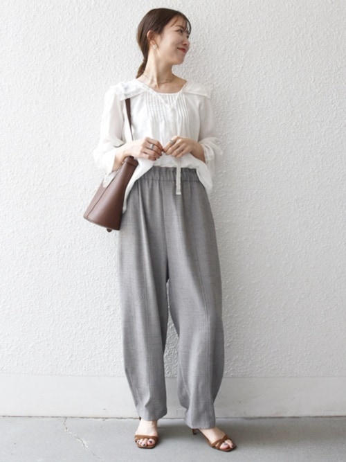 セール】SHIPS any:〈洗濯機可能〉コットン モス セーラー カラー