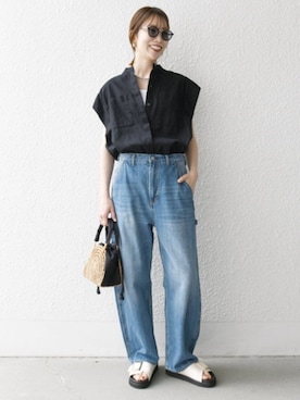 「ベルトサンダル」｜机さん（レディース・166cm）の春コーディネート