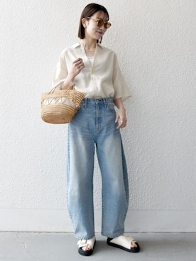 「SHIPS any（シップス エニィ）のアイテム」を使った、机さん（レディース・166cm）の夏コーディネート