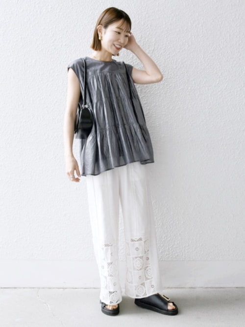 「SHIPS any」 ノースリーブブラウス ONE SIZE ブラウン レディース SHIPS any 「SHIPS any」 ノースリーブブラウス ONE SIZE