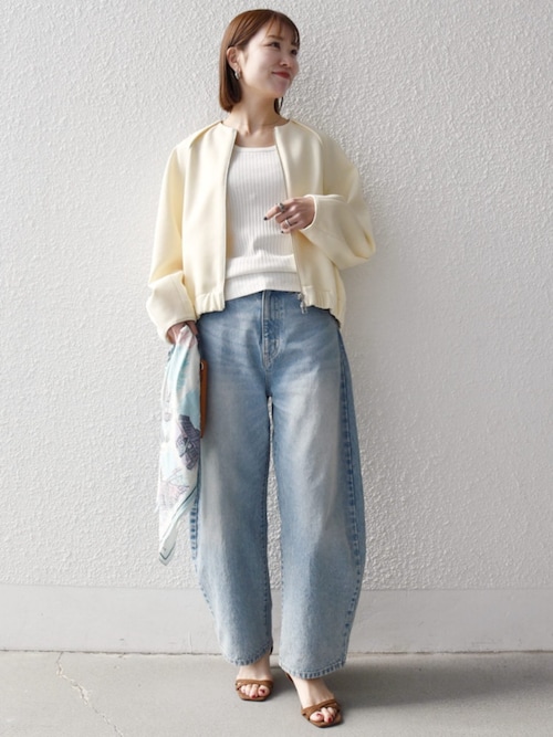 ◆美品◆3万◆パーマネントエイジ◆コットンブルゾン◆白◆シンプル◆ゆったり◆S ◇ツイルクロスステンカラーブルゾン（0775150200） | human
