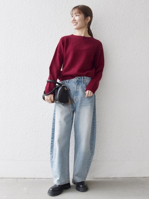 セール】bon_meur:〈洗濯機可能〉コクーン シルエット デニム パンツ