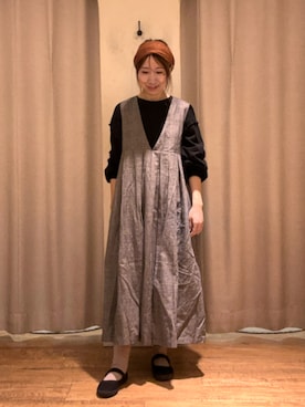 「24AW秋の新作」｜「アイテム（ワンピース/ドレス）」を使った、きのぴーさん（レディース・157cm）の秋コーディネート