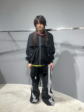 「DANKE SCHON（ダンケシェーン）のアイテム（MA-1）」を使った、たいがさん（メンズ・175cm）の春コーディネート