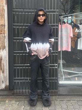 「DANKE SCHON（ダンケシェーン）のアイテム（パーカー）」を使った、たいがさん（メンズ・175cm）の冬コーディネート