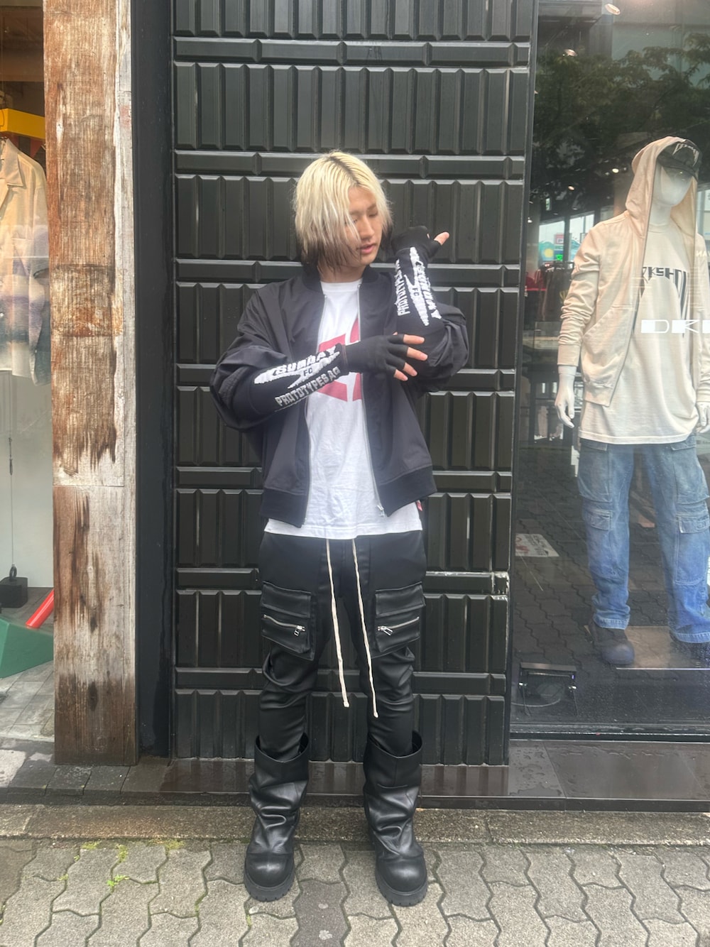 Mnml カーゴパンツ DankeSchon コーティングフラップパンツセット Mnml カーゴパンツ DankeSchon コーティングフラップパンツ
