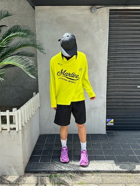 「WHITELAND（ホワイトランド）のアイテム（帽子）」を使った、たいがさん（メンズ・175cm）の夏コーディネート