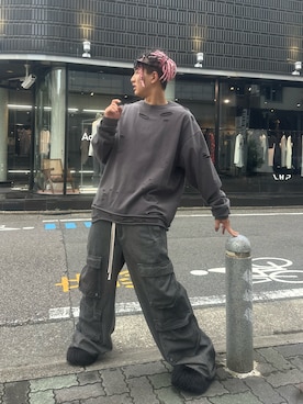 「DANKE SCHON（ダンケシェーン）のアイテム（スウェット）」を使った、たいがさん（メンズ・175cm）の夏コーディネート