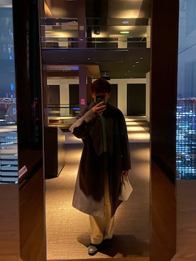 「RAGEBLUE（レイジブルー）のアイテム（ステンカラーコート）」を使った、kensh52さん（メンズ・173cm）の冬コーディネート