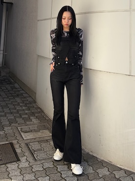 与口令央奈さん（レディース・160cm）の春コーディネート