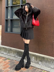 スクエアフィットロングブーツ スクエアフィットロングブーツ[品番：MKSW0059449]｜EMODA