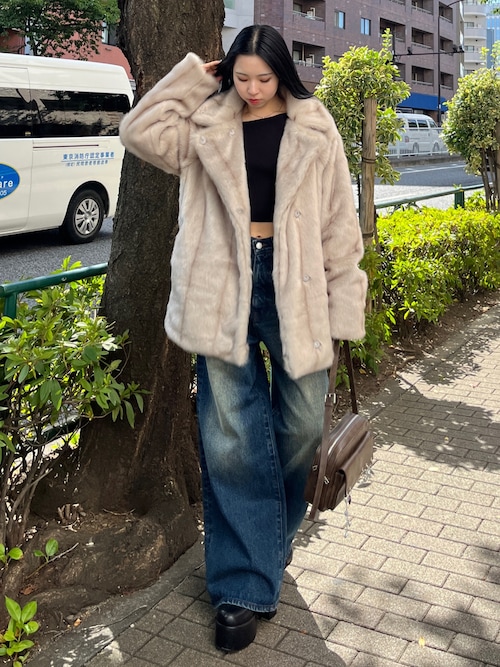 EMODA ファーコート ミディフェイクファーコート（その他アウター