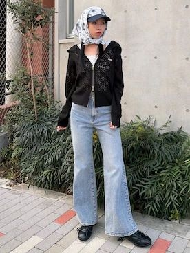 与口令央奈さん（レディース・160cm）の春コーディネート