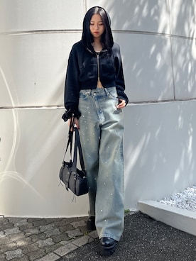 「EMODA（エモダ）のアイテム」を使った、与口令央奈さん（レディース・160cm）の秋コーディネート