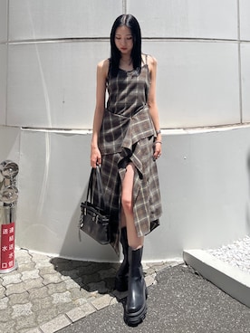 「エモダ」｜与口令央奈さん（レディース・160cm）の夏コーディネート