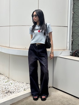 与口令央奈さん(レディース・160cm)の夏コーディネート
