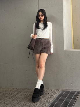 「EMODA」｜与口令央奈さん（レディース・160cm）の夏コーディネート