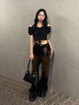 「EMODA（エモダ）のアイテム」を使った、与口令央奈さん（レディース・160cm）の夏コーディネート