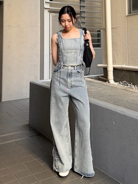 「EMODA（エモダ）のアイテム（パンツ）」を使った、与口令央奈さん（レディース・160cm）の春コーディネート