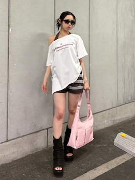 与口令央奈さん(レディース・160cm)の春コーディネート