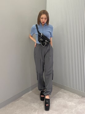 与口令央奈さん（レディース・160cm）の春コーディネート