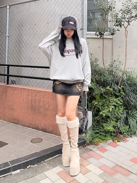 与口令央奈さん(レディース・160cm)の秋コーディネート