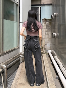 与口令央奈さん(レディース・160cm)の春コーディネート