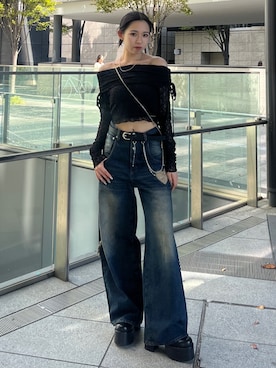 「EMODA（エモダ）のアイテム」を使った、与口令央奈さん（レディース・160cm）の秋コーディネート
