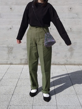 「SAINT JAMES（セントジェームス）のアイテム」を使った、himabell333さん（レディース・157cm）の秋コーディネート