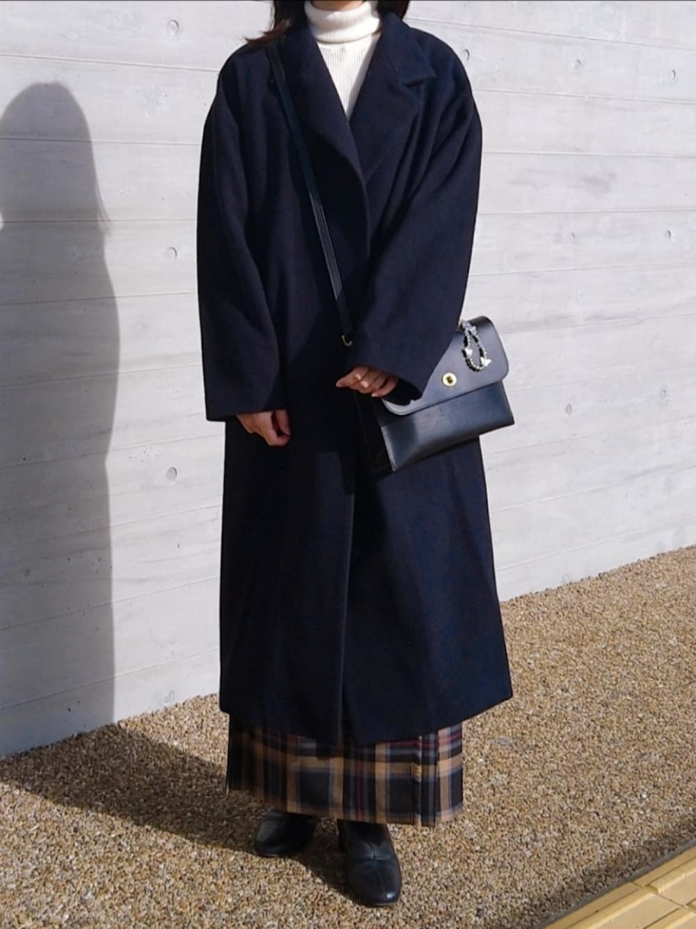 mizuiro ind ウールブレンドスタンドカラーコートを使った人気