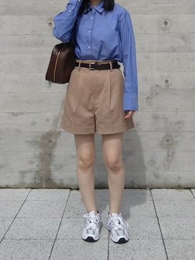 「NEW BALANCE（ニューバランス）の【New Balance/ニューバランス】530　149840（スニーカー、ホワイト系）」を使った、himabell333さん（レディース・157cm）の春コーディネート