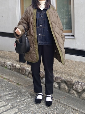 「LENO（リノ）のアイテム」を使った、himabell333さん（レディース・157cm）の冬コーディネート