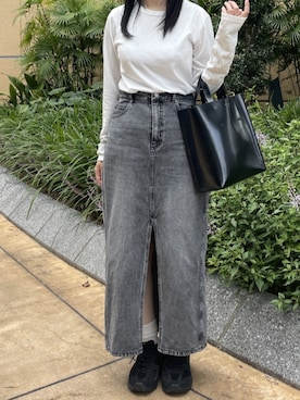 「feepur（フェピュール）のアイテム（Tシャツ/カットソー）」を使った、himabell333さん（レディース・157cm）の秋コーディネート