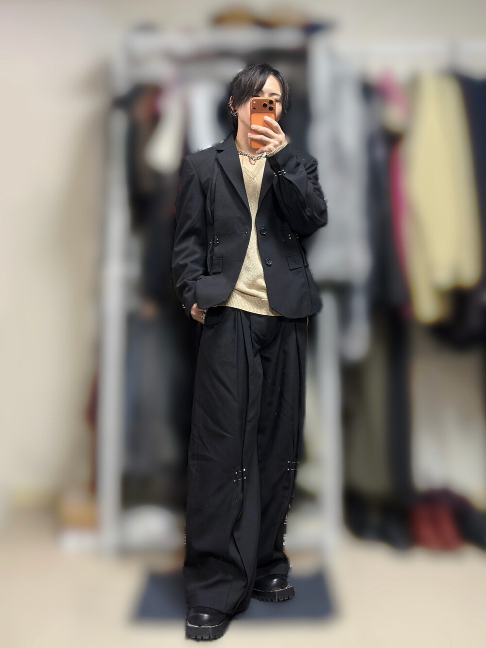 GRANCY】Pierced Tuck Slacks / ピアスデザインタックスラックスを使っ